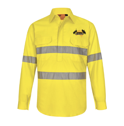 Picture of Unisex Hi-Vis Cool Breeze Closed Front Long Sleeve Shirt