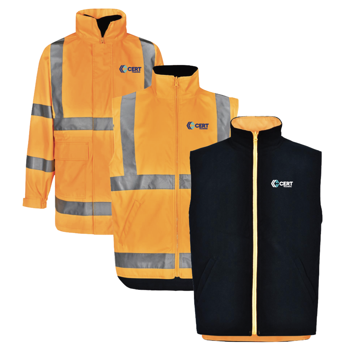 Picture of Unisex VIC Rail Hi Vis 3 in 1 Safety Jacket and Vest